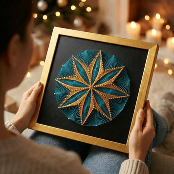 Набір String Art Shining flower розмір 30х30 EX-020 фото