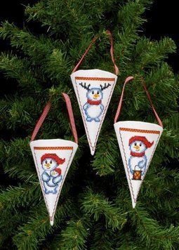 Набор для вышивания PERMIN 21-7245 Snowman 21-7245 фото