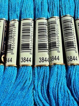 Муліне для вишивання AIRO №3844 колір Bright Turquoise, Dark/Яскравий темний бірюзовий 8м AIRO3844 фото